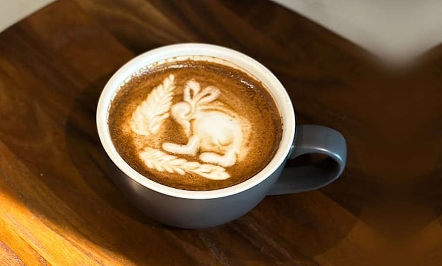 ラテアートのコーヒー